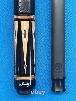 Jacoby Custom Pool Cue 12.9mm 29 Revo Shaft Leather Wrap Radial Tulip