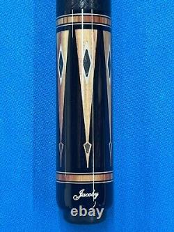 Jacoby Custom Pool Cue 12.9mm 29 Revo Shaft Leather Wrap Radial Tulip