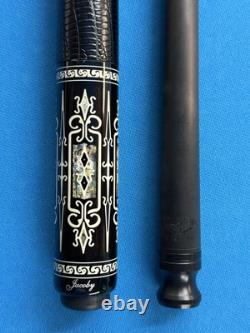 Jacoby Custom Pool Cue 30 Butt 12.3mm 30 Cf 4.0 Shaft Ebony Abalone White Juma