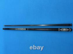 Jacoby Custom Pool Cue 30 Butt 12.3mm 30 Cf 4.0 Shaft Ebony Abalone White Juma