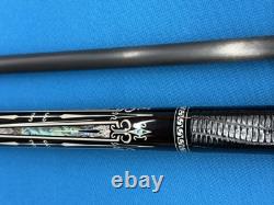 Jacoby Custom Pool Cue 30 Butt 12.3mm 30 Cf 4.0 Shaft Ebony Abalone White Juma