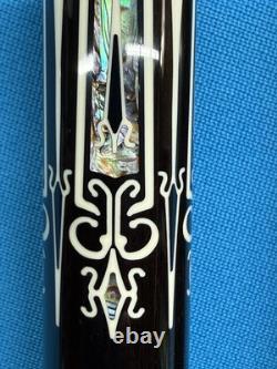 Jacoby Custom Pool Cue 30 Butt 12.3mm 30 Cf 4.0 Shaft Ebony Abalone White Juma
