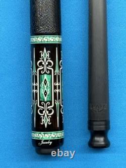 Jacoby Custom Pool Cue 30 Butt 12.3mm 30 Cf 4.0 Shaft Ebony Malachite Juma