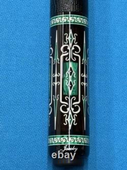 Jacoby Custom Pool Cue 30 Butt 12.3mm 30 Cf 4.0 Shaft Ebony Malachite Juma