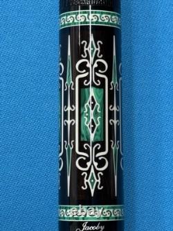 Jacoby Custom Pool Cue 30 Butt 12.3mm 30 Cf 4.0 Shaft Ebony Malachite Juma