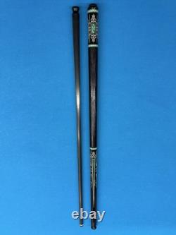 Jacoby Custom Pool Cue 30 Butt 12.3mm 30 Cf 4.0 Shaft Ebony Malachite Juma