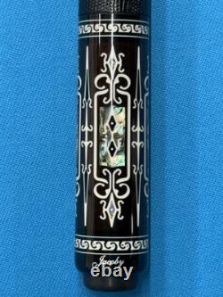 Jacoby Custom Pool Cue 30butt 12.3mm 30 Cf 4.0 Shaft Blackwood Abalone Juma