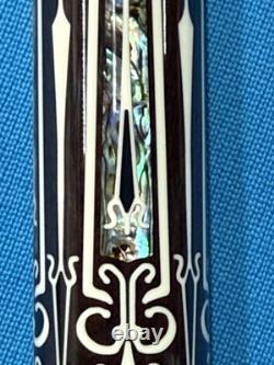 Jacoby Custom Pool Cue 30butt 12.3mm 30 Cf 4.0 Shaft Blackwood Abalone Juma