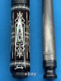 Jacoby Custom Pool Cue 30butt 12.3mm 30 Cf 4.0 Shaft Blackwood Abalone Juma