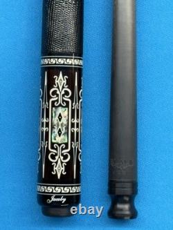 Jacoby Custom Pool Cue 30butt 12.3mm 30 Cf 4.0 Shaft Blackwood Abalone Juma