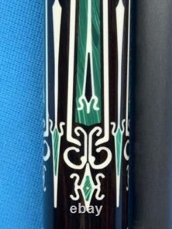 Jacoby Custom Pool Cue 30butt 12.7mm 30 Cf 4.0 Shaft Blackwood Malachite Juma