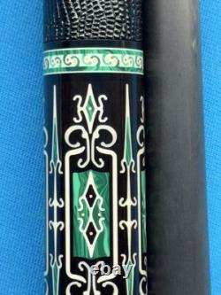 Jacoby Custom Pool Cue 30butt 12.7mm 30 Cf 4.0 Shaft Blackwood Malachite Juma