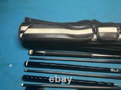 Jacoby Custom Pool Cue, Black Out Break Cue, Jump Cue, and 4X8 Pool Case, Radial