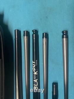 Jacoby Custom Pool Cue, Black Out Break Cue, Jump Cue, and 4X8 Pool Case, Radial