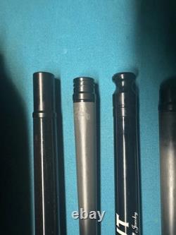 Jacoby Custom Pool Cue, Black Out Break Cue, Jump Cue, and 4X8 Pool Case, Radial