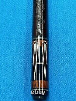 Jacoby Custom Pool Cue Butt Only Ebony Cocobolo Mother Of Pearl Radial Leather