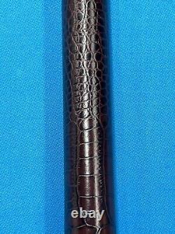 Jacoby Custom Pool Cue Butt Only Ebony Cocobolo Mother Of Pearl Radial Leather