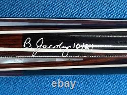 Jacoby Custom Pool Cue Butt Only Ebony Cocobolo Mother Of Pearl Radial Leather