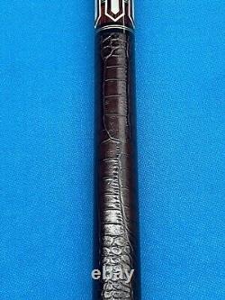 Jacoby Custom Pool Cue Butt Only Ebony Cocobolo Mother Of Pearl Radial Leather