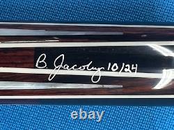 Jacoby Custom Pool Cue Butt Only Ebony Cocobolo Mother Of Pearl Radial Leather