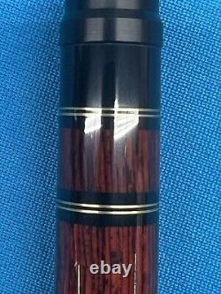 Jacoby Custom Pool Cue Butt Only Ebony Cocobolo Mother Of Pearl Radial Leather