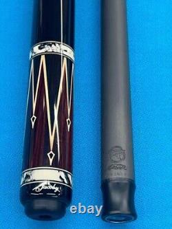 Jacoby Custom Pool Cue Cocobolo White Buffalo Turquoise Revo 12.9mm 29 Shaft