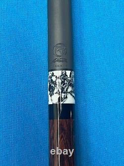 Jacoby Custom Pool Cue Cocobolo White Buffalo Turquoise Revo 12.9mm 29 Shaft