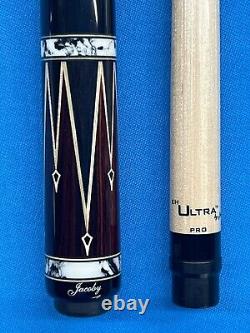 Jacoby Custom Pool Cue Cocobolo White Buffalo Turquoise Ultra 12.75mm 29 Shaft