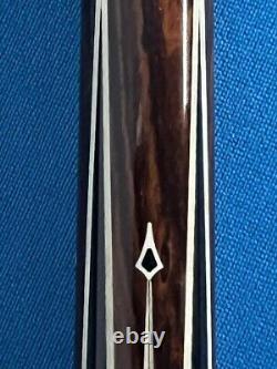 Jacoby Custom Pool Cue Cocobolo White Buffalo Turquoise Ultra 12.75mm 29 Shaft