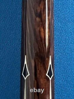 Jacoby Custom Pool Cue Cocobolo White Buffalo Turquoise Ultra 12.75mm 29 Shaft