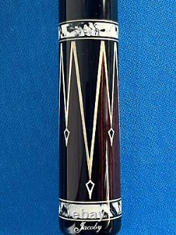 Jacoby Custom Pool Cue Cocobolo White Buffalo Turquoise Ultra 12.75mm 29 Shaft