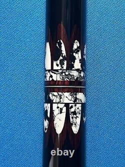 Jacoby Custom Pool Cue Cocobolo White Buffalo Turquoise Ultra 12.75mm 29 Shaft