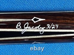 Jacoby Custom Pool Cue Cocobolo White Buffalo Turquoise Ultra 12.75mm 29 Shaft