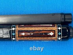 Jacoby Custom Pool Cue Jacoby 4.0 12.7mm 29 Cf Shaft Leather Wrap Radial Joint