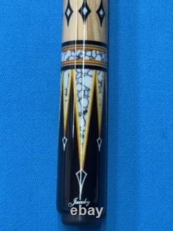Jacoby Custom Pool Cue Jacoby Kw 12.3mm 29 Olivewood Ebony Buffalo Turqoise