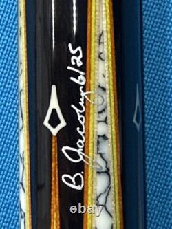 Jacoby Custom Pool Cue Jacoby Kw 12.3mm 29 Olivewood Ebony Buffalo Turqoise