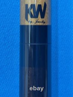 Jacoby Custom Pool Cue Jacoby Kw 12.3mm 29 Olivewood Ebony Buffalo Turqoise