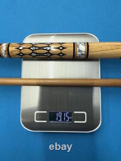 Jacoby Custom Pool Cue Jacoby Kw 12.3mm 29 Olivewood Ebony Buffalo Turqoise