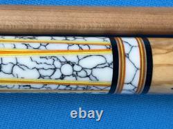 Jacoby Custom Pool Cue Jacoby Kw 12.3mm 29 Olivewood Ebony Buffalo Turqoise