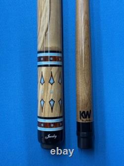 Jacoby Custom Pool Cue Kw 12.75mm 29 Shaft Olivewood Coco And Larimar Radial