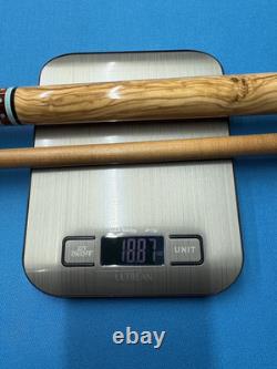 Jacoby Custom Pool Cue Kw 12.75mm 29 Shaft Olivewood Coco And Larimar Radial