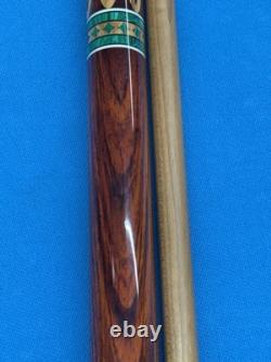 Jacoby Custom Pool Cue Kw 12.75mm 29 Shaft Olivewood Coco And Malachite Radial