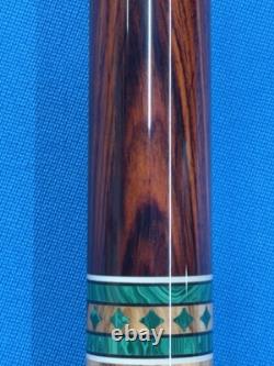 Jacoby Custom Pool Cue Kw 12.75mm 29 Shaft Olivewood Coco And Malachite Radial