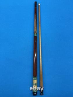 Jacoby Custom Pool Cue Kw 12.75mm 29 Shaft Olivewood Coco And Malachite Radial