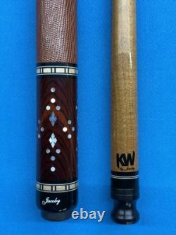 Jacoby Custom Pool Cue Leather Wrap Radial Mother Of Pearl 11.75mm 29 Kw Shaft