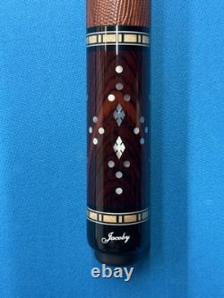 Jacoby Custom Pool Cue Leather Wrap Radial Mother Of Pearl 11.75mm 29 Kw Shaft