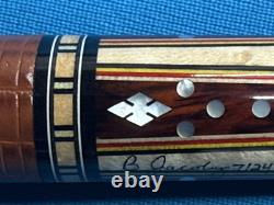 Jacoby Custom Pool Cue Leather Wrap Radial Mother Of Pearl 11.75mm 29 Kw Shaft