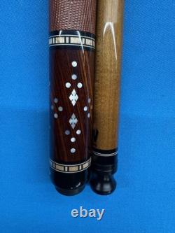 Jacoby Custom Pool Cue Leather Wrap Radial Mother Of Pearl 11.75mm 29 Kw Shaft