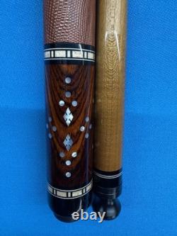Jacoby Custom Pool Cue Leather Wrap Radial Mother Of Pearl 11.75mm 29 Kw Shaft