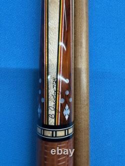 Jacoby Custom Pool Cue Leather Wrap Radial Mother Of Pearl 11.75mm 29 Kw Shaft